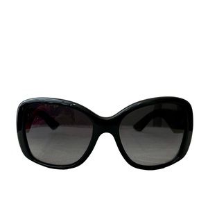 PRADA Heritage PR 32PS 57-17 140mm Black Butterfly Sunglasses Polar Grey lenses